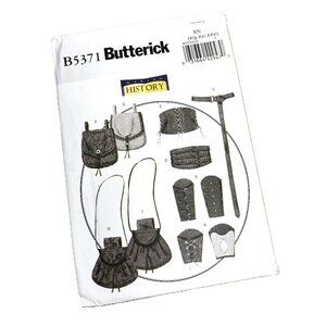 BUTTERICK PATTERN B5371 Wrist Bracers- Corset - Belt and Pouche - XLG-XXL-XXXL